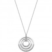LOTUS Silver - Damen Halskette Kreise weiß aus 925 Silber JLP1755-1-1