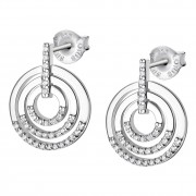 LOTUS Silver - Damen Ohrring Kreise weiß Ohrstecker aus 925 Silber JLP1755-4-1