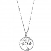 LOTUS Silver - Damen Halskette Lebensbaum weiß aus 925 Silber JLP1780-1-1