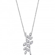 LOTUS Silver - Damen Halskette Zweige weiß aus 925 Silber JLP1783-1-1