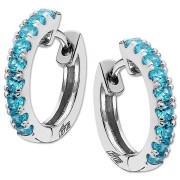 LOTUS Silver Creolen 925 Silber blau Zirkonia Lotus Silver IT Girl JLP1993-4-3