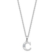 LOTUS Silver Halskette Buchstabe C 925 Silber Lotus Silver Trendy JLP3054-1-C