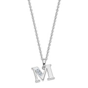 LOTUS Silver Halskette Buchstabe M 925 Silber Lotus Silver Trendy JLP3054-1-M