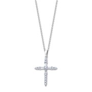 LOTUS Silver Halskette Kreuz 925 Silber weiß Zirkonia Pure Essential JLP3067-1-1