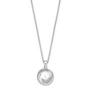 LOTUS Silver Halskette Perle 925 Silber weiß Zirkonia Zuchtperle JLP3095-1-1