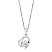 LOTUS Silver Halskette Herz 925 Silber Zirkonia Pure Essential JLP3106-1-1