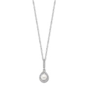 LOTUS Silver Halskette Perle 925 Silber weiß Lotus Silver Pearls JLP3198-1-1