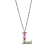 LOTUS Silver Halskette Buchstabe L Lotus Silver Pure Essential JLP3426-1-L
