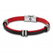 LOTUS Style Armband Damen Herren LS1829-2/3 Leder rot schwarz JLS1829-2-3