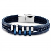 Lotus Style Armband Herren Edelstahl silber, blau LS1838-2/2 Urban JLS1838-2-2