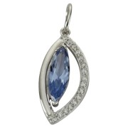 KISMA Schmuck Anhänger für Ketten blau Sterling Silber 925 KIH0108-006