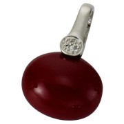 KISMA Schmuck Anhänger für Ketten rot Sterling Silber 925 KIH0111-004