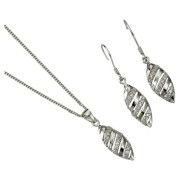 KISMA Schmuck Set Blatt 4-teilig Sterling Silber 925 KIS0109-004