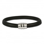 SilberDream Nappa Leder Armband schwarz mit 925er Verschluss LS0602