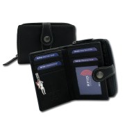 DrachenLeder Leder schwarz Portemonaie Brieftasche RFID Schutz OPD210S