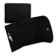 Old River echtes Leder schwarz Minibörse Portemonnaie OPD321S