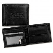 Wild Things Only Geldbörse Echt-Leder schwarz RFID Schutz Brieftasche OPJ102S