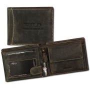 Wild Things Only braun Portemonnaie echtes Leder Herren OPJ103N