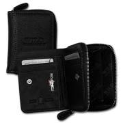 Wild Things Only echtes Leder schwarz RFID Schutz Minibörse OPJ111S