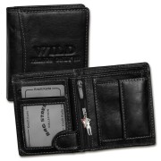 Wild Things Only Leder schwarz RFID Schutz klein Brieftasche OPJ115S