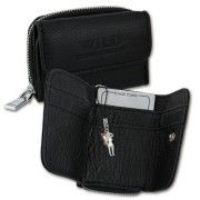 Wild Things Only echtes Leder schwarz Portemonnaie Minibörse OPJ120S
