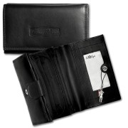 Money Maker schwarz Echtleder, glatt Damen Portemonnaie OPJ702S