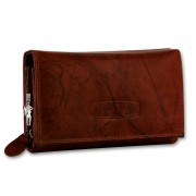 Money Maker Echtleder braun Damen Portemonnaie RFID Schutz OPJ704N