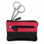 Schlüsseltasche Leder schwarz, pink Schlüsseletui Minibörse DrachenLeder OPS905P