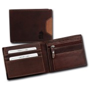DrachenLeder braun Echtleder Portemonnaie Brieftasche Herren OPT001N