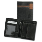 DrachenLeder Vintage grau, braun Echtleder Portemonnaie Brieftasche Herren OPT082K