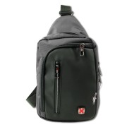 Travel N Meet Umhängetasche Sling Bag grau schwarz Herren ORD4227K
