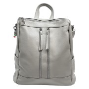 Florence Rucksack Damen Echtleder Cityrucksack hellgrau ORF100K