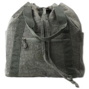 Bag Street Rucksack Crinkle Nylon grau trendiger Damen Handtasche ORJ202K