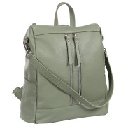 Toscanto Damen Cityrucksack Leder Rucksack hellgrün ORT100RL