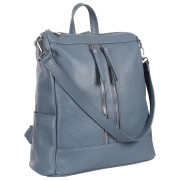 Toscanto Damen Cityrucksack Leder Rucksack taubenblau ORT100RM