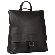 Toscanto Damen Cityrucksack Leder Rucksack schwarz ORT101RS1
