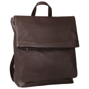 Toscanto Damen Cityrucksack Leder Rucksack dunkelbraun ORT102RN6