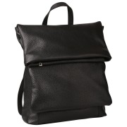 Toscanto Damen Cityrucksack Leder Rucksack schwarz ORT102RS1