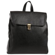 Toscanto Damen Cityrucksack Leder Rucksack schwarz ORT104RS1