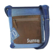 Sunsa Damen Canvas Tasche Jeans Crossbody Umhängetasche Hobo Bag blau OTA203N