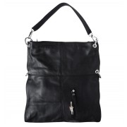 Florence Hobo Bag Umhängetasche schwarz Echtleder Damen Schultertasche OTF102S