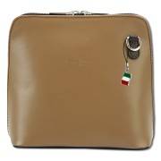 Florence Mini Damen Handtasche echtes Leder taupe braun OTF109C