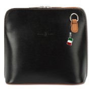 Florence Mini Damen Handtasche echtes Leder schwarz braun OTF109F