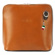 Florence Mini Damen Handtasche echtes Leder cognac braun OTF109O