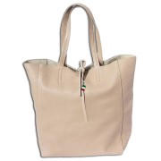 Florence ital. Shopper Echtleder Damen Business beige OTF112C