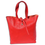 Florence ital. Shopper Echtleder Damen Business rot OTF112R