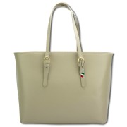 Florence Echtleder Damen taupe Businesstasche Shopper OTF127K