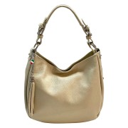 Florence Echtleder Hobo Bag Damen beige OTF134I
