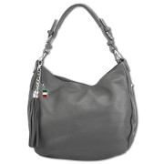 Florence Echtleder Hobo Bag Damen grau OTF134K
