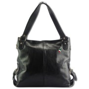 Florence Echtleder Damen schwarz Henkeltasche Shopper OTF136S